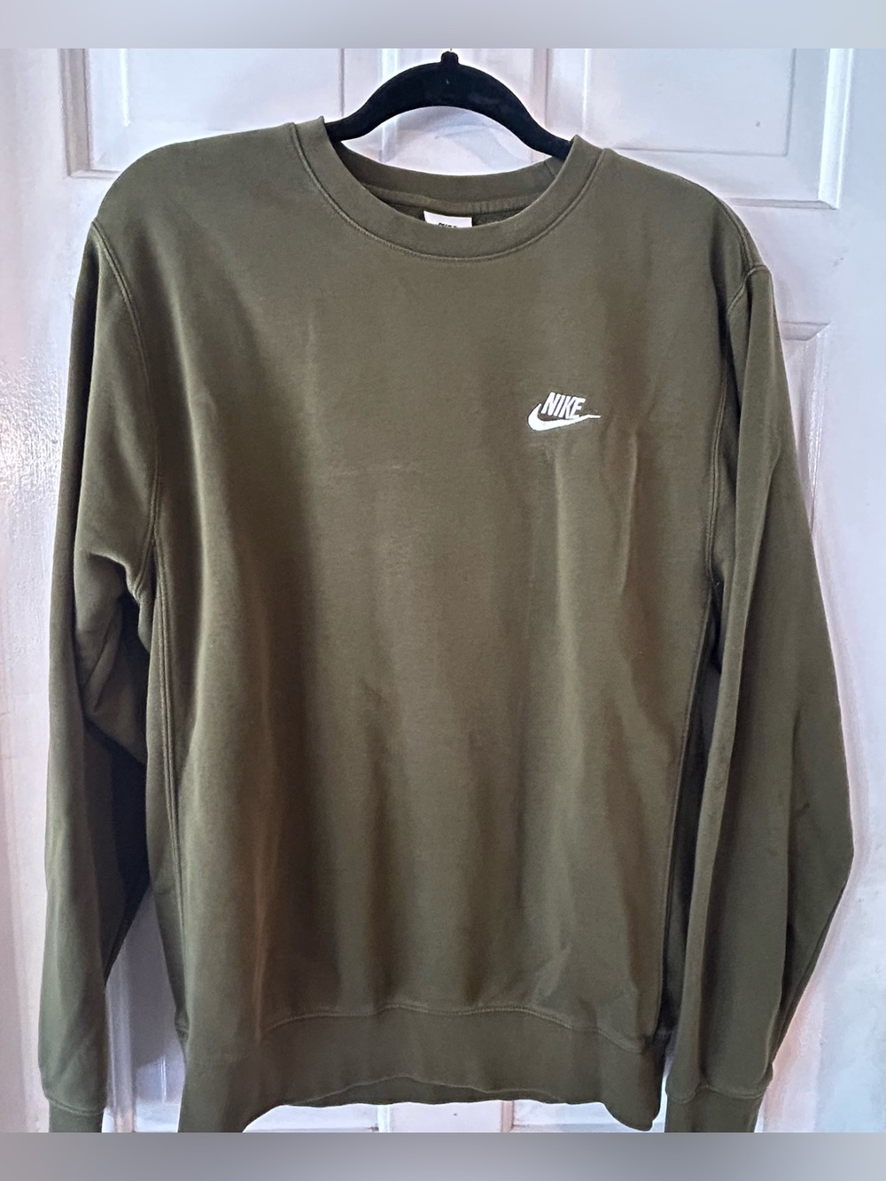 Men’s NIKE Olive Moss Green Pullover Sweatshirt Crewneck Sz Small